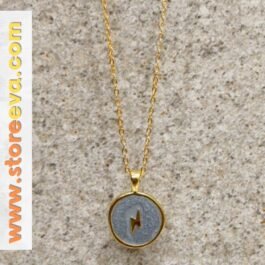Thunder Enamelled Round Pendant Charm