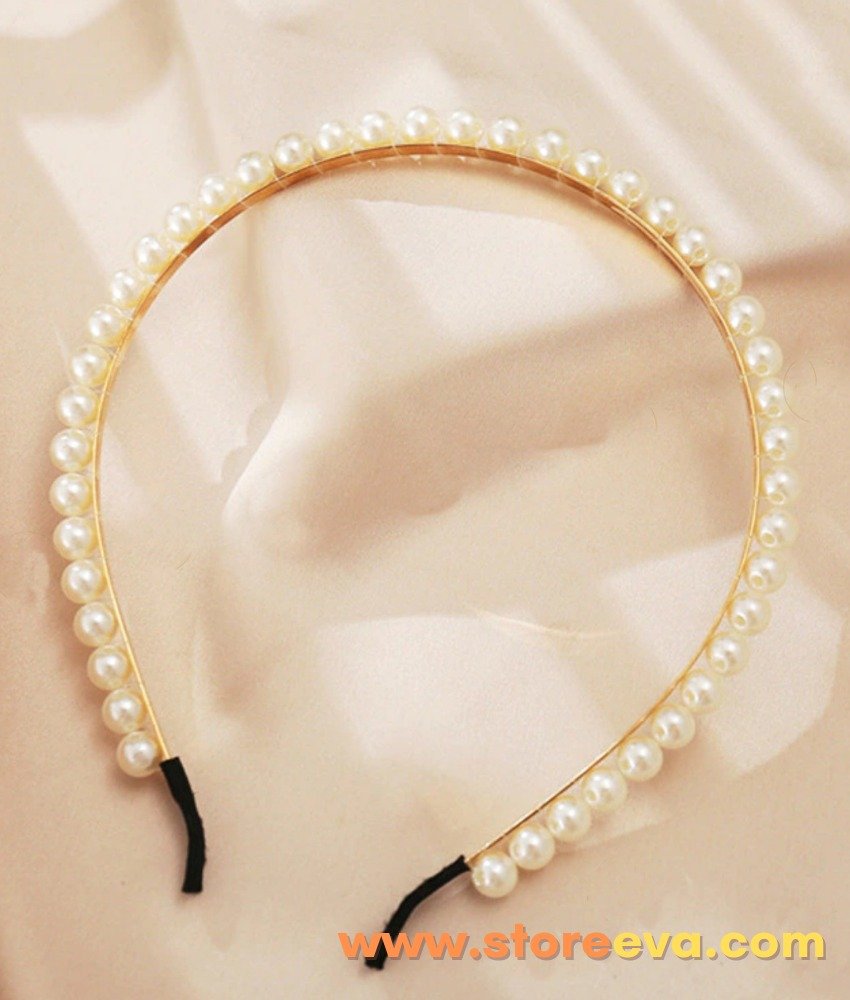 Women's Pearls Large White Faux Pearl Hairband