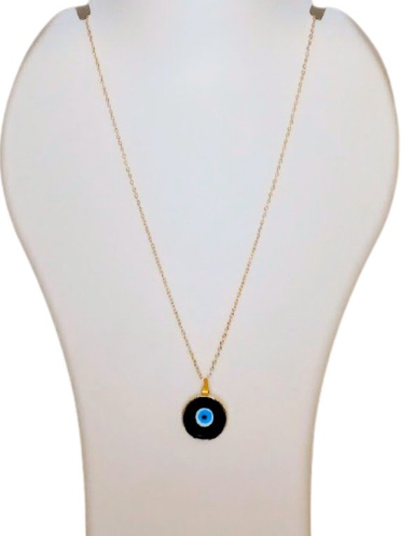 Blue Evil Eye Necklace Handmade - Image 2