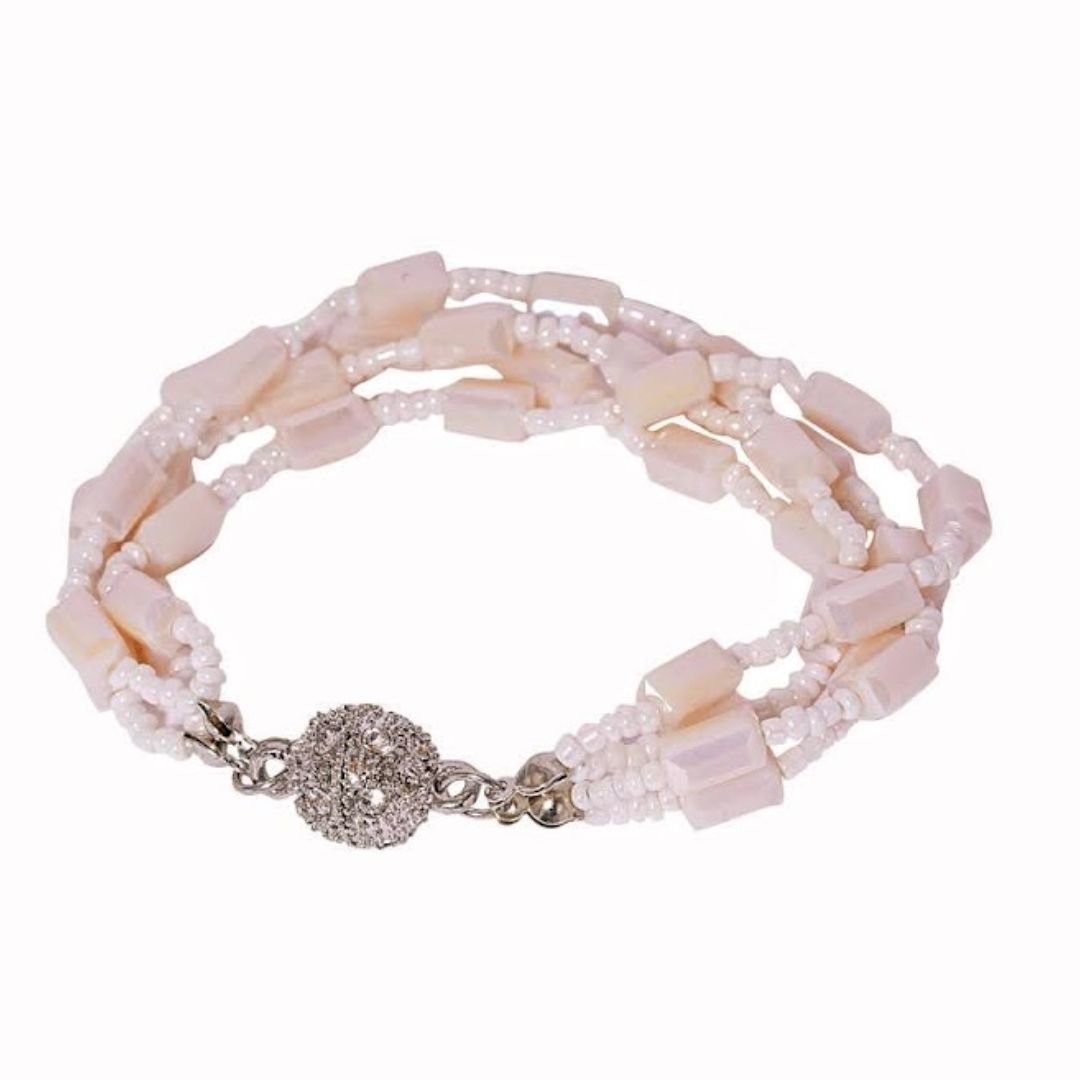 Multistrand Champagne Pink Bracelet 2