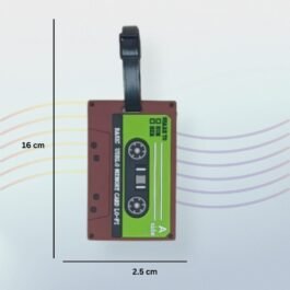 Retro Audio Cassette Travel Tag – Nostalgic Luggage Identifier